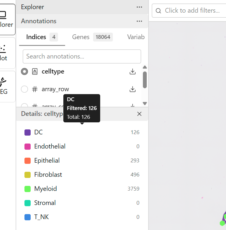 Categorical annotation list