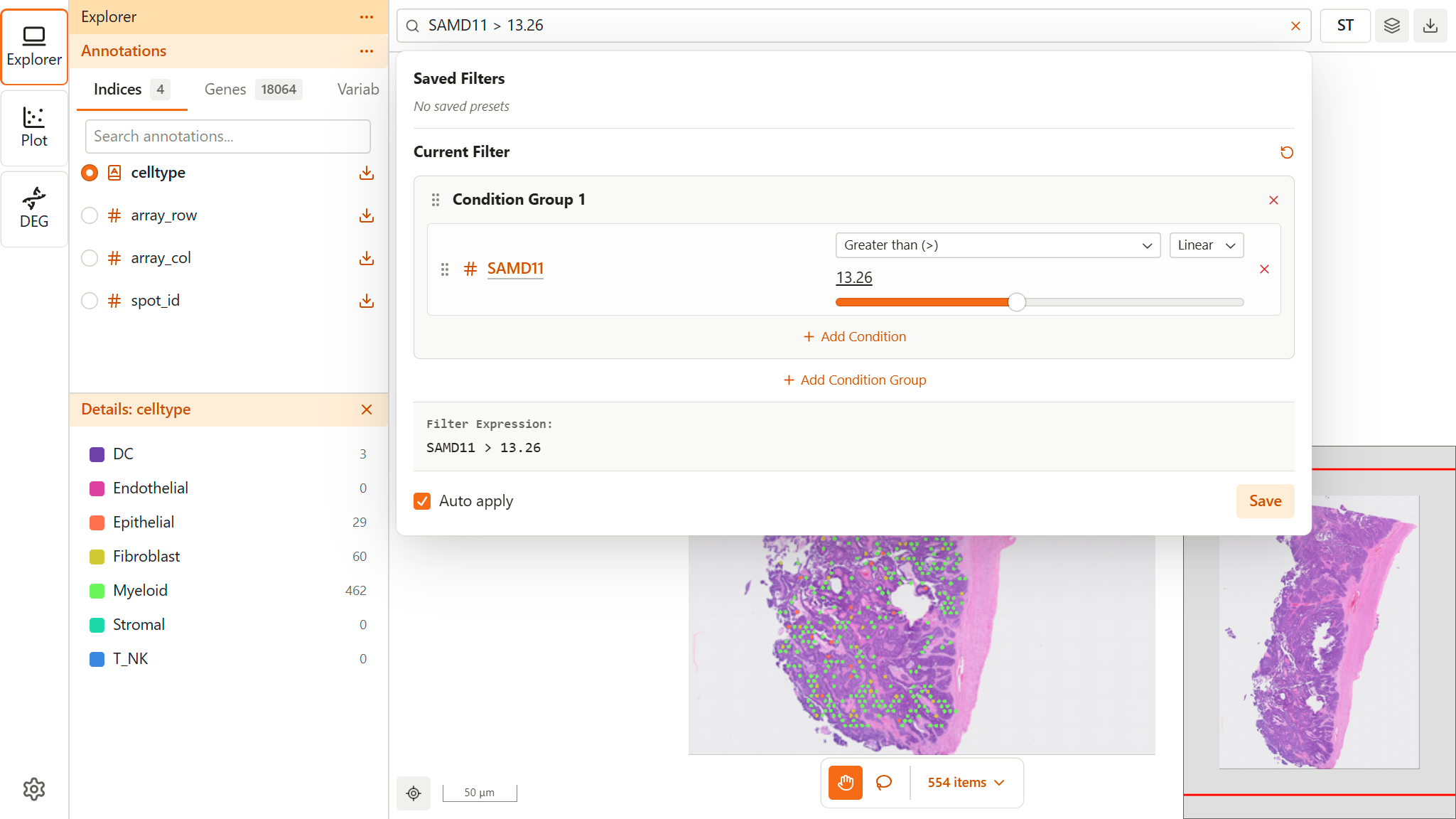 Filter Editor full view