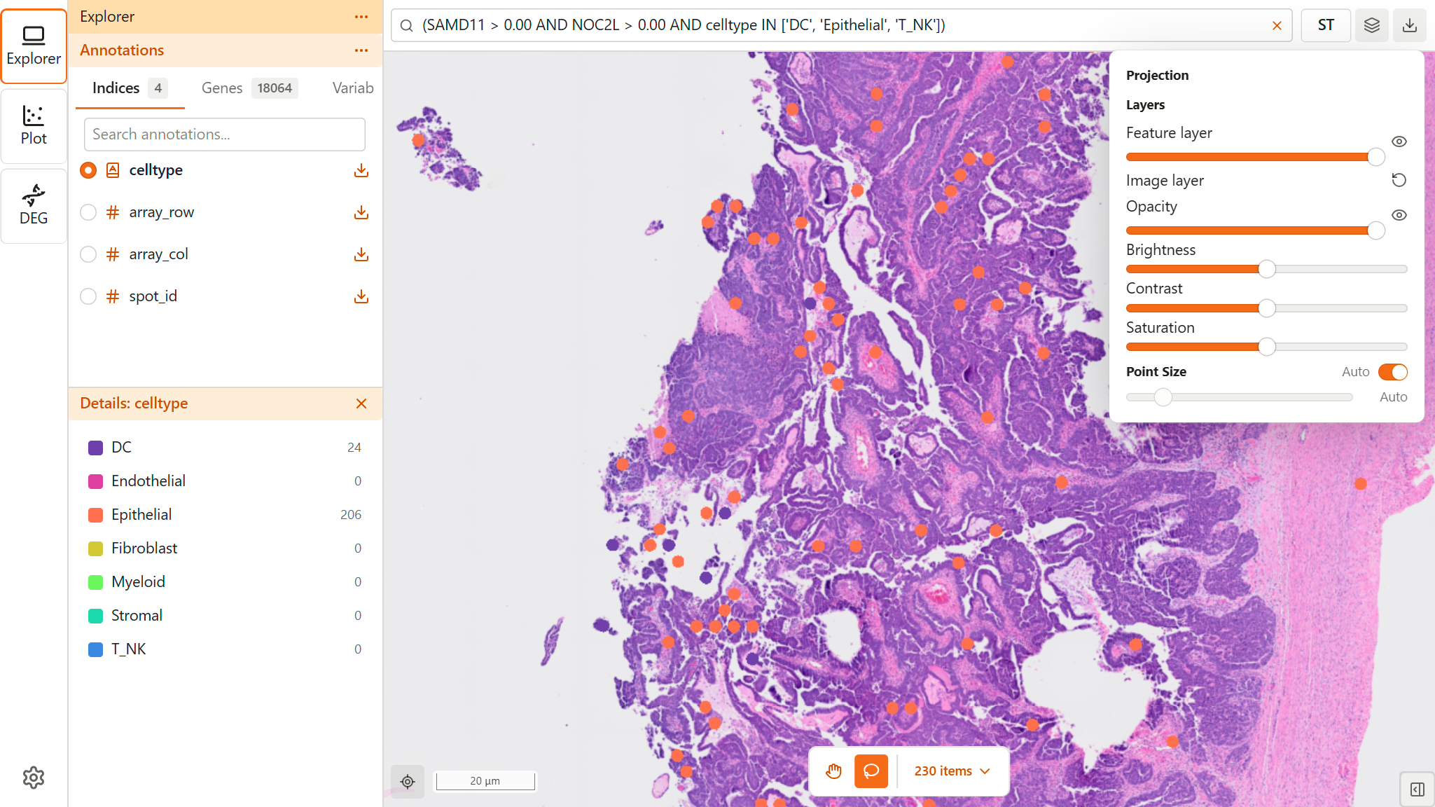 Layer settings panel