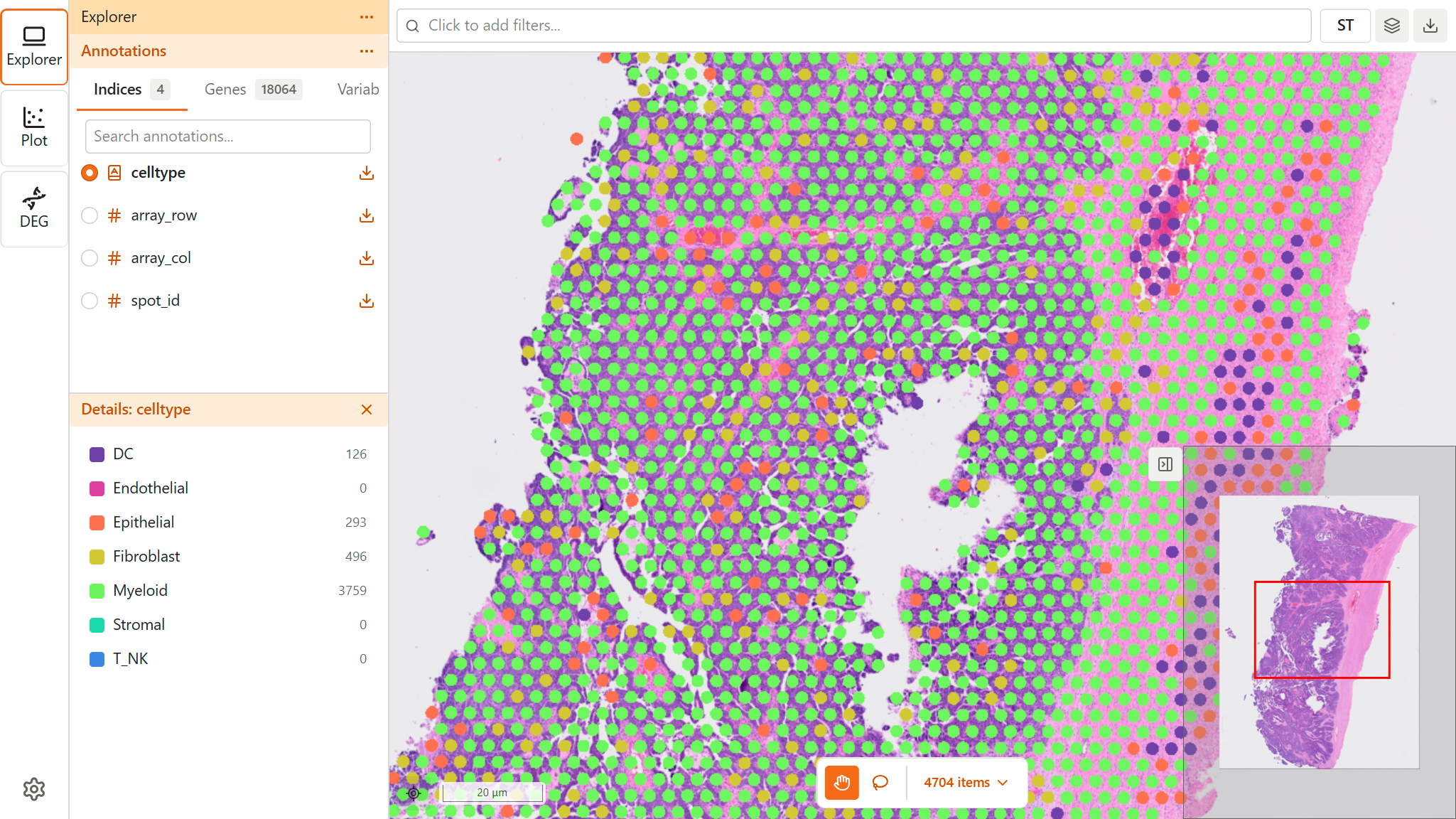 Zoom level comparison