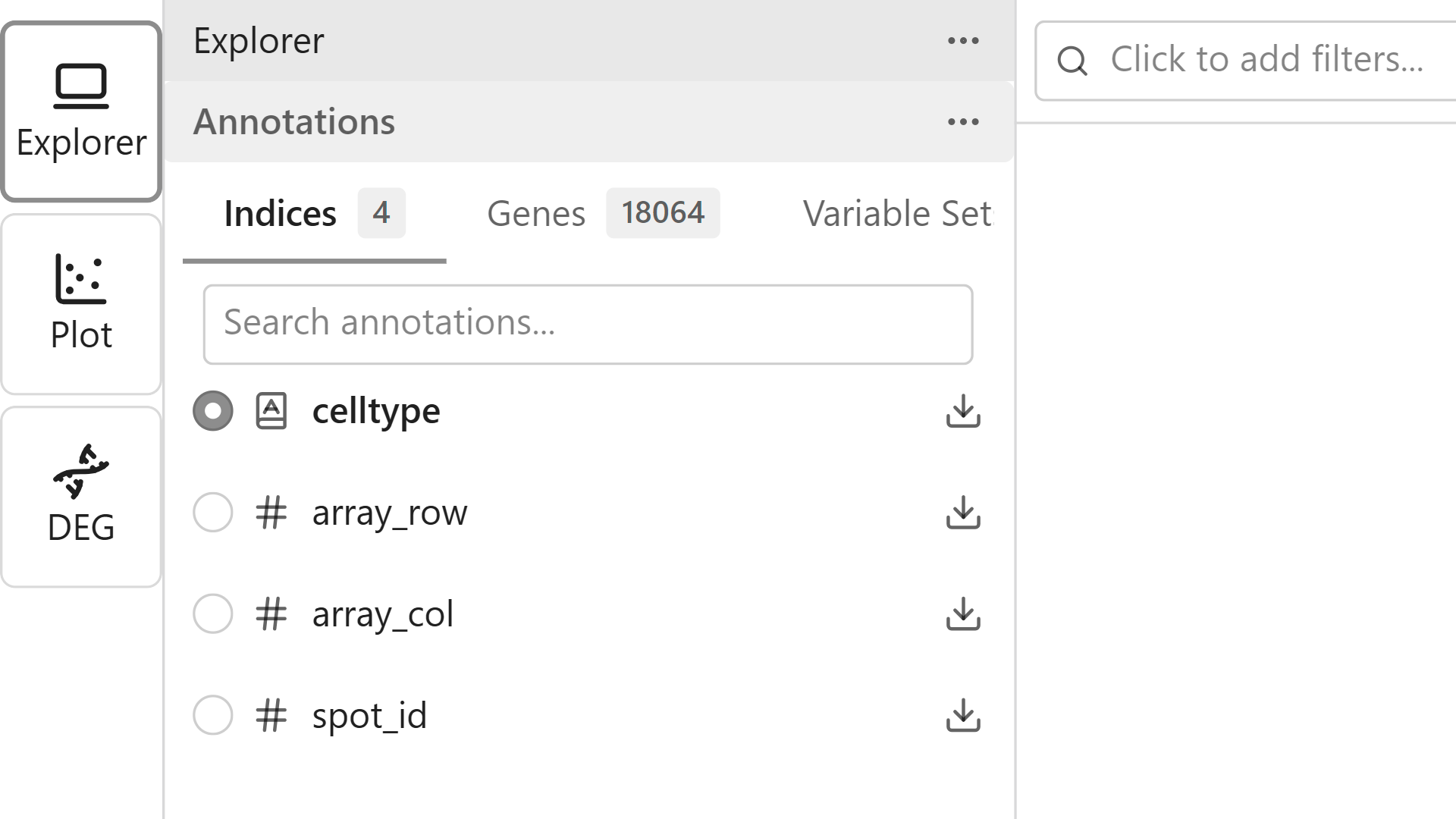 Selecting annotation for color mapping