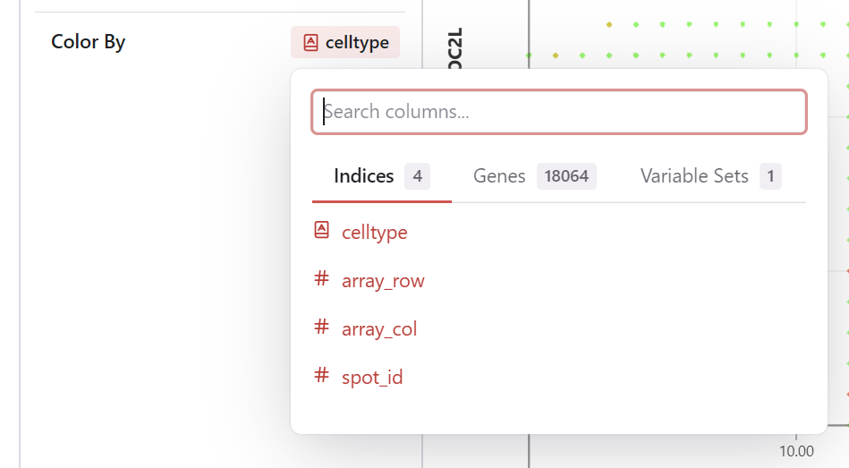 Color mapping on scatter plot